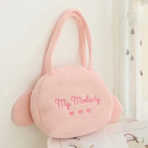 Melody bag shoulder handbag plush pink womens fuzzy cartoon - Picture 6 of 6